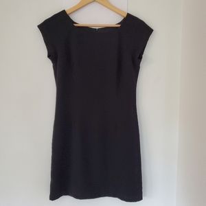 VTG RAMPAGE Jr Sz 7 Black Mini Dress Cap Sleeves Back Zipper Lined Closet Staple